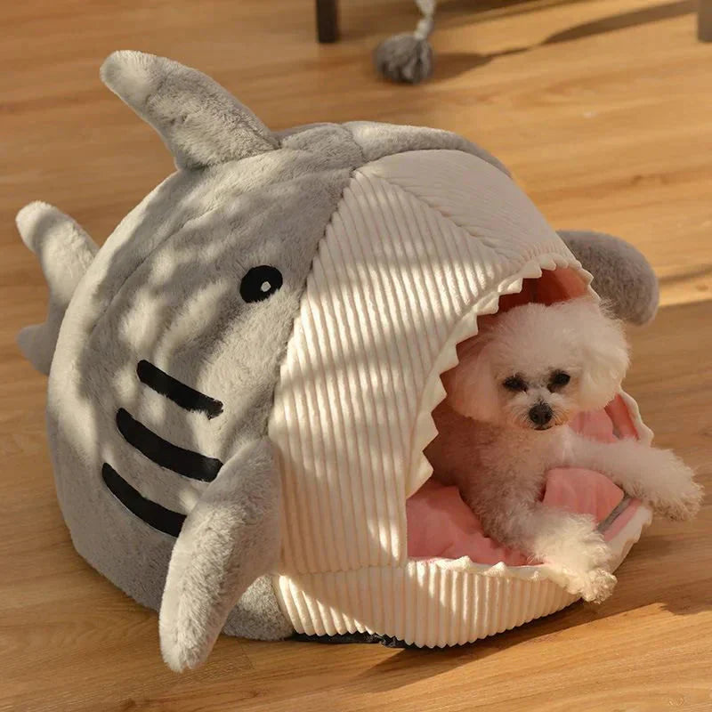 Luxury Plush Shark Pet Bed – Shoulder Neck Pain Relief