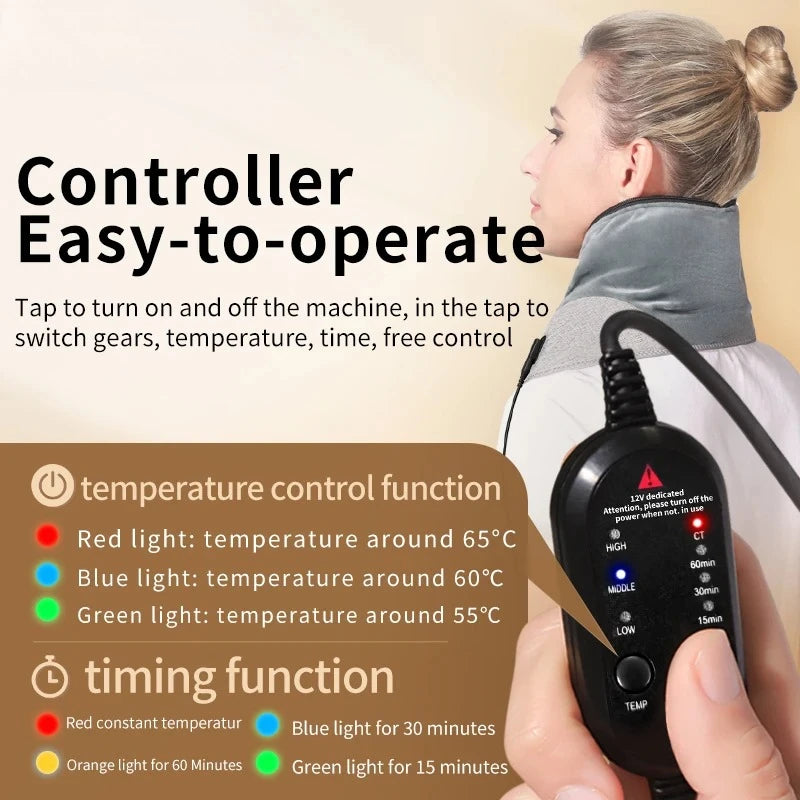 Red Light Therapy Neck Braces Relieve Neck Pain Fatigue Warmer Portable Easy To Carry Heated Warmth Health Care Neck Stretcher