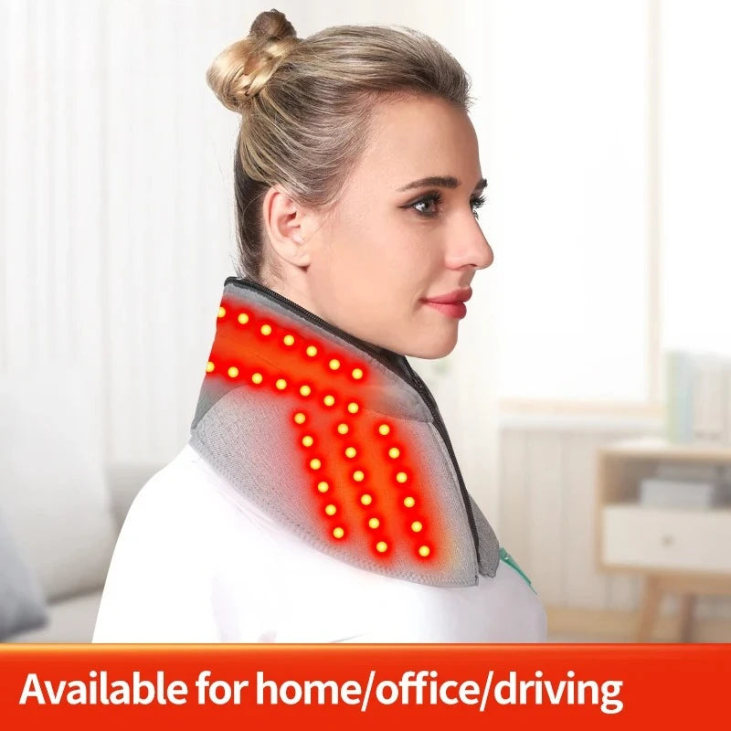 Red Light Therapy Neck Braces Relieve Neck Pain Fatigue Warmer Portable Easy To Carry Heated Warmth Health Care Neck Stretcher