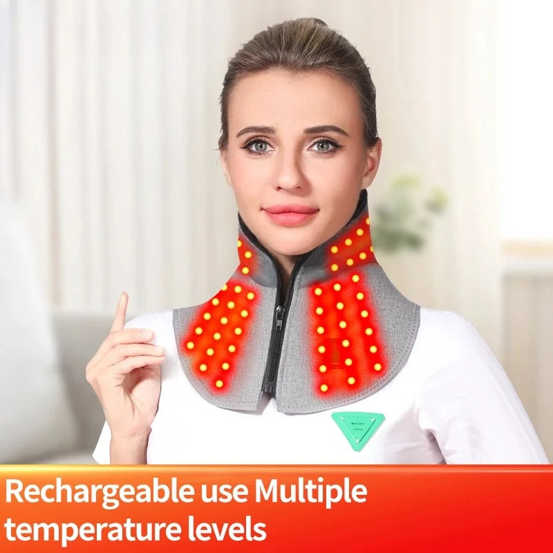 Red Light Therapy Neck Braces Relieve Neck Pain Fatigue Warmer Portable Easy To Carry Heated Warmth Health Care Neck Stretcher