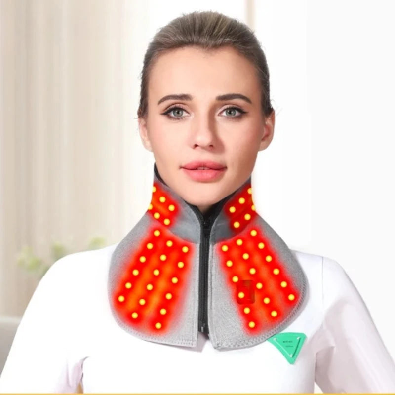 Red Light Therapy Neck Braces Relieve Neck Pain Fatigue Warmer Portable Easy To Carry Heated Warmth Health Care Neck Stretcher