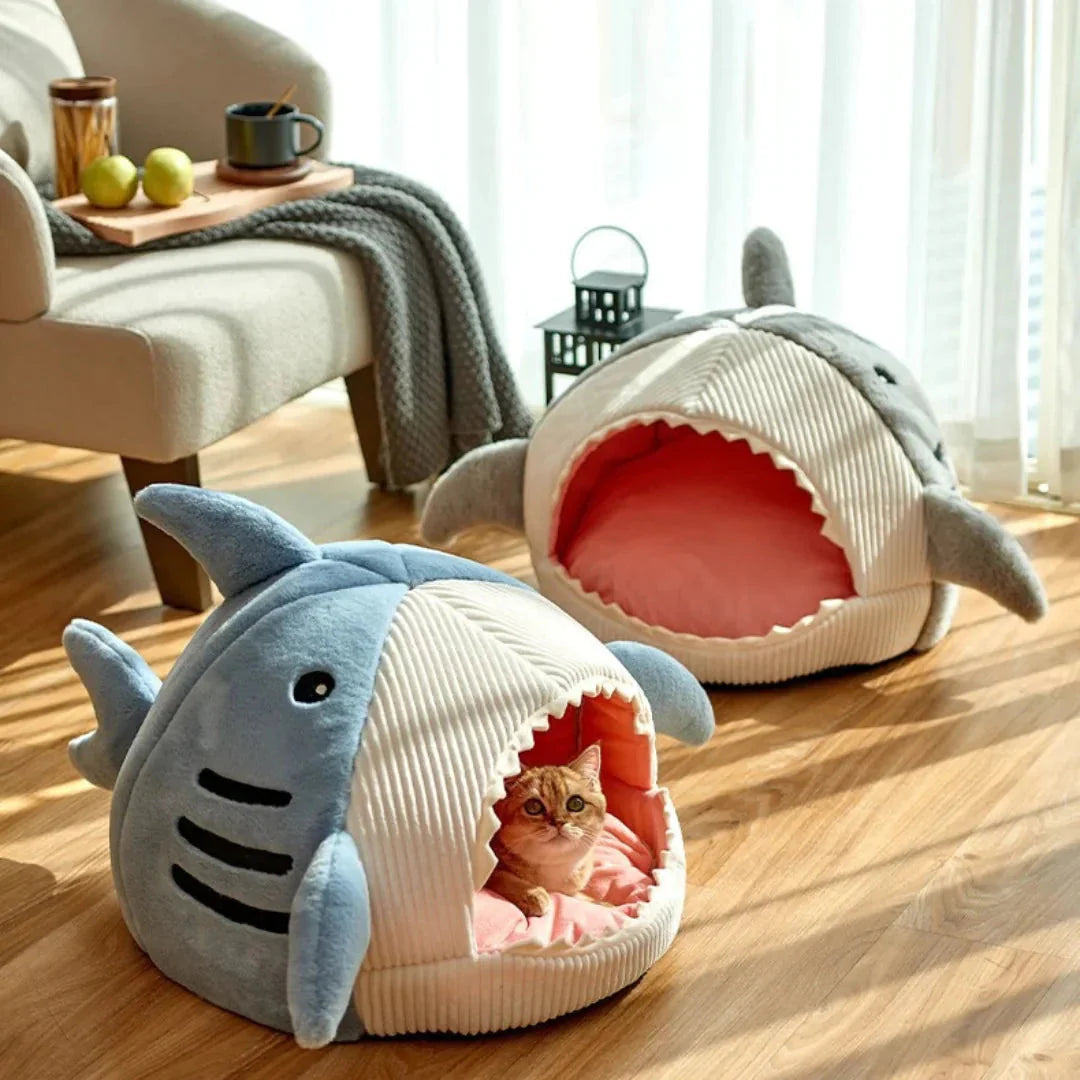 Luxury Plush Shark Pet Bed – Shoulder Neck Pain Relief