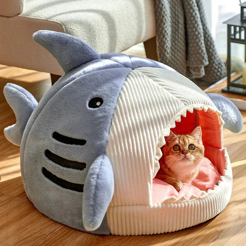 Luxury Plush Shark Pet Bed – Shoulder Neck Pain Relief